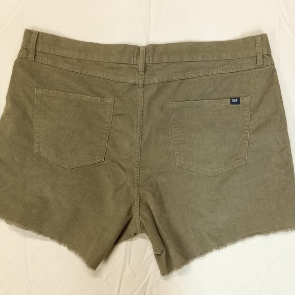 GAP Shorts New Gap Shorts Womens 6 Corduroy Sage Green Frayed Hem